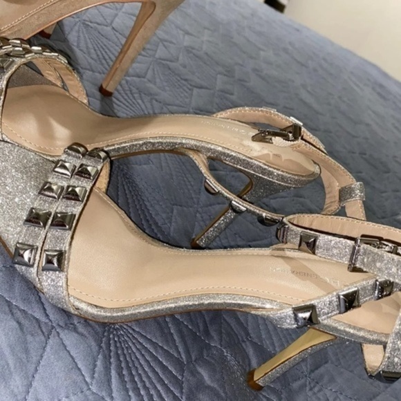 BCBgeneneration size 7 heels brides sparkly prom sequin women's shoes sequin - Picture 2 of 2
